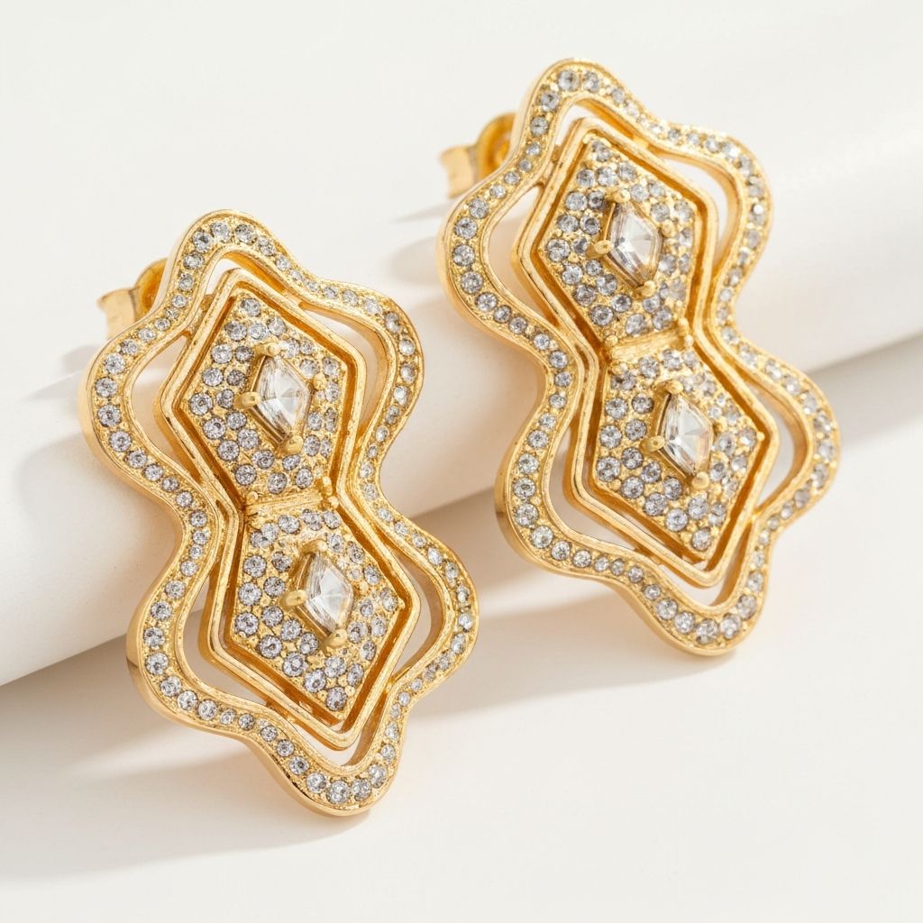 Gold Statement Earrings